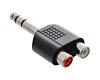 InLine Audio Adapter 6.3mm Stereo > 2 x RCA M/F (99323)