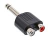 InLine Audio Adapter 6.3mm Mono > 2 x RCA M/F (99339)