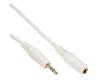 InLine Stereo Extension Cable 3.5mm 3pin 10m White (99937W)