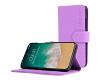 Snugg iPhone X Leather Flip Case Purple (CSAP1117)