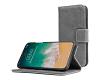 Snugg iPhone X Leather Flip Case Slate Grey (CSAP1117)