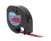Dymo LetraTag Plastic Tape 12mm x 4m Red (91203)